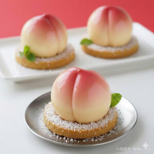 Bánh Mousse Hình Quả Đào (Peach Mousse)